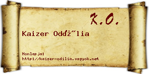 Kaizer Odília névjegykártya